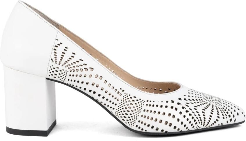 Sergio Moretti Witte Klassieke Gesloten Pumps