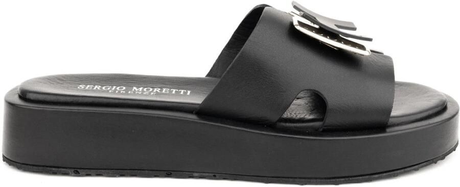 Sergio Moretti zwarte casual open slippers - Foto 2