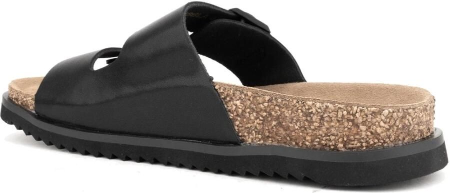 Sergio Moretti zwarte casual open slippers