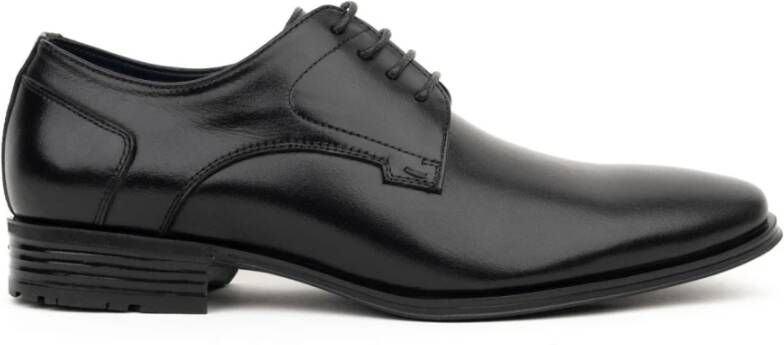 Sergio Moretti Zwarte Formele Platte Schoenen