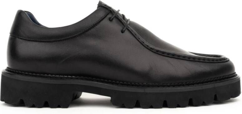 Sergio Moretti Zwarte Leren Formele Schoenen