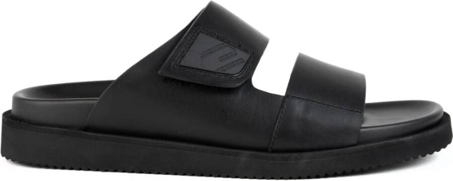 Sergio Moretti Zwarte Open Casual Slippers
