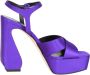 Sergio Rossi Beeldhouwkunstige Vierkante Sandalen Purple Dames - Thumbnail 1