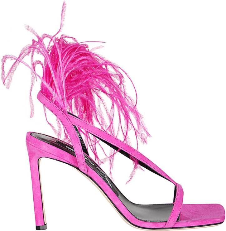 Sergio Rossi Dragon Fruit Hoge Hak Sandalen Roze Dames