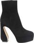 Sergio Rossi Elegante Suede Hakken Black Dames - Thumbnail 1