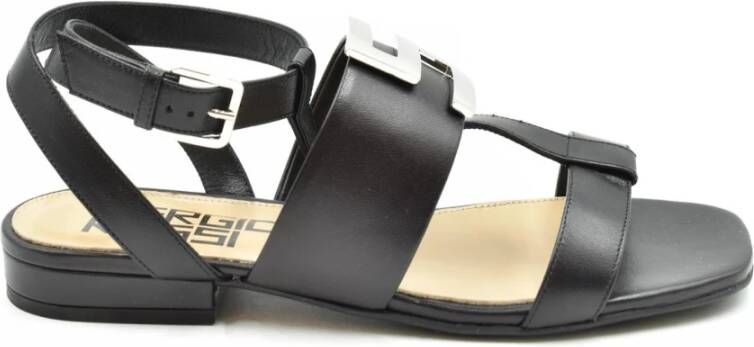 Sergio Rossi Elegante zomerse platte sandalen Zwart Dames