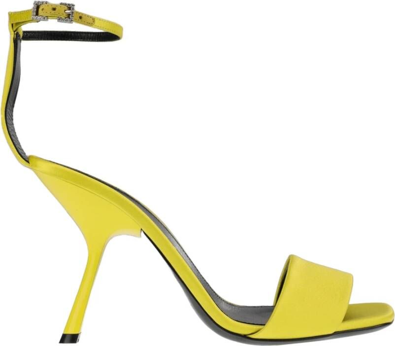 Sergio Rossi Fluorescerende Gele Sandaal Yellow Dames