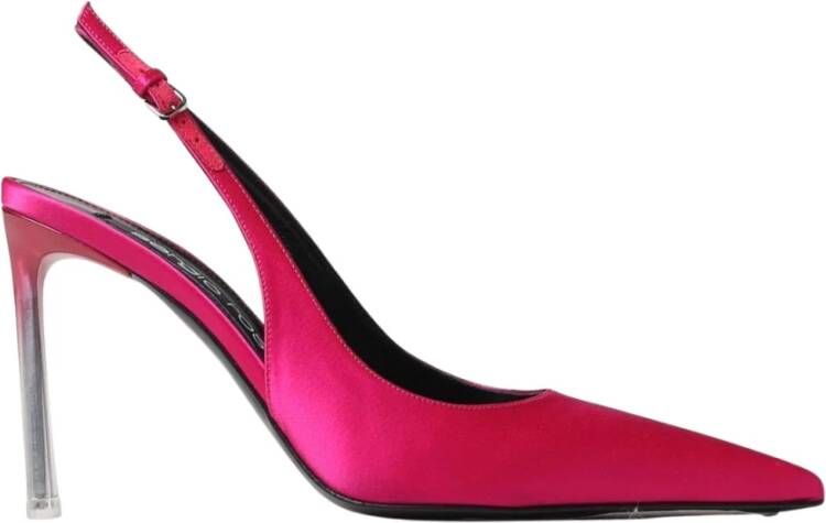 Sergio Rossi Fuchsia Satin Pumps Heels