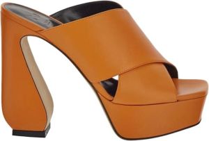 Sergio Rossi Heeled Mules Oranje Dames