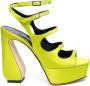 Sergio Rossi Gele platform sandalen met meerdere bandjes Yellow Dames - Thumbnail 1