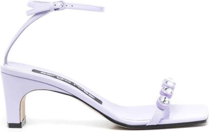 Sergio Rossi Hoge hak kristallen sandalen Purple Dames