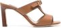 Sergio Rossi Kameelbruine leren sandalen met uitsparingen - Thumbnail 1