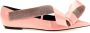 Sergio Rossi Kristal Detail Satijnen Ballerina Schoenen - Thumbnail 1