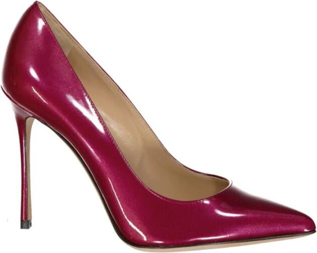 Sergio Rossi Leren pumps met lak effect