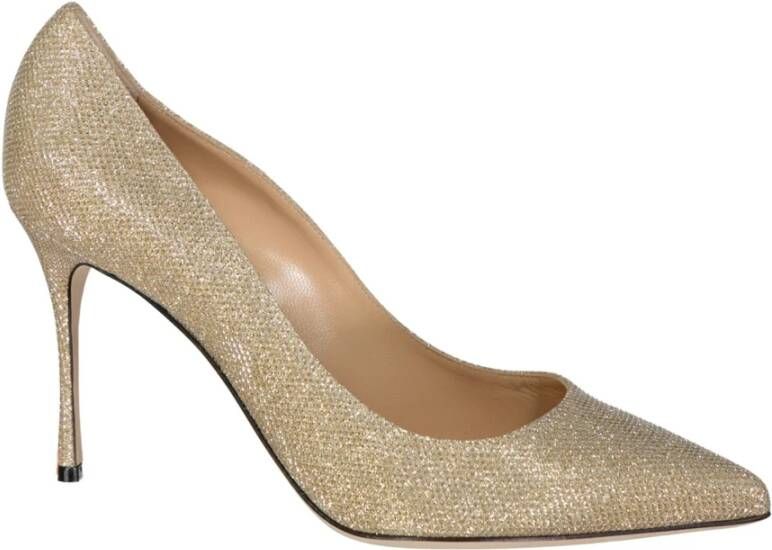 Sergio Rossi Leren Pumps met puntige neus