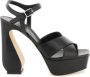 Sergio Rossi Leren sandalen met gekruiste banden en verstelbare enkelband Black Dames - Thumbnail 4