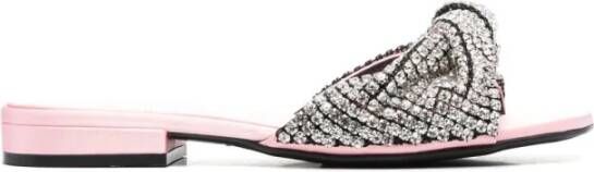 Sergio Rossi Lichtroze platte sandalen Zomerse must-have Roze Dames