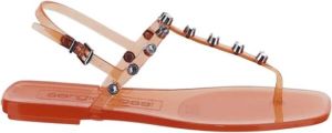 Sergio Rossi Platte sandalen Oranje Dames