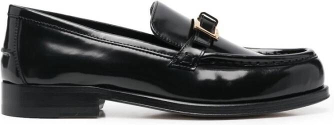 Sergio Rossi Platte schoenen met bronzen detail Black Dames