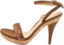 Sergio Rossi Pre-owned Canvas sandals Brown Dames - Thumbnail 1