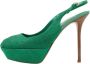 Sergio Rossi Pre-owned Canvas sandals Green Dames - Thumbnail 1