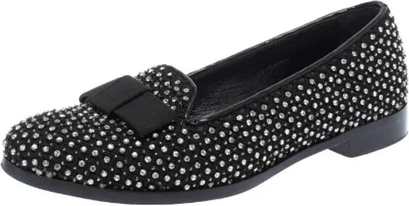 Sergio Rossi Pre-owned Fabric flats Black Dames