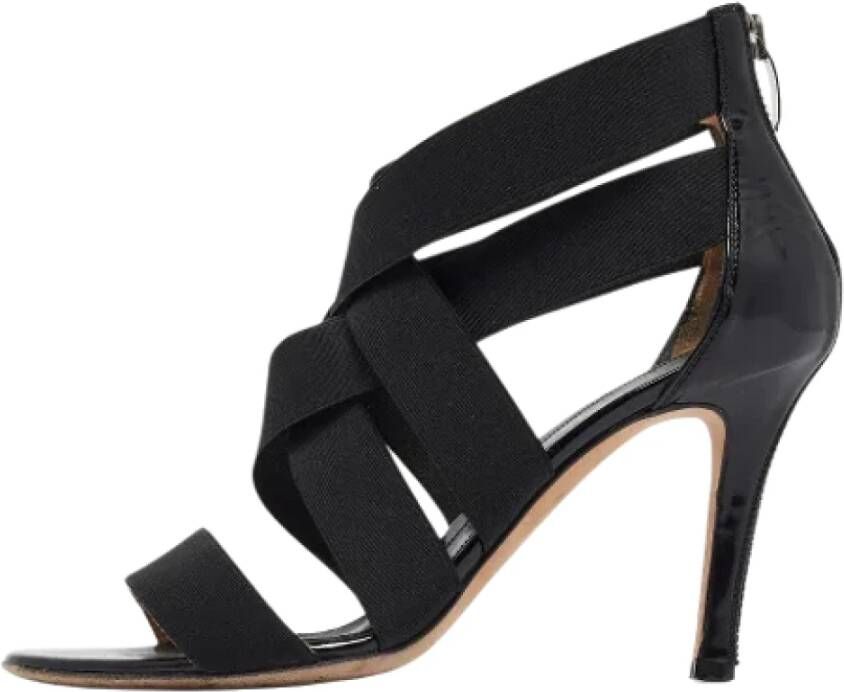 Sergio Rossi Pre-owned Fabric sandals Black Dames