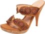 Sergio Rossi Pre-owned Fabric sandals Brown Dames - Thumbnail 1