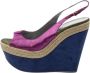 Sergio Rossi Pre-owned Fabric sandals Purple Dames - Thumbnail 1