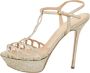 Sergio Rossi Pre-owned Fabric sandals Yellow Dames - Thumbnail 1