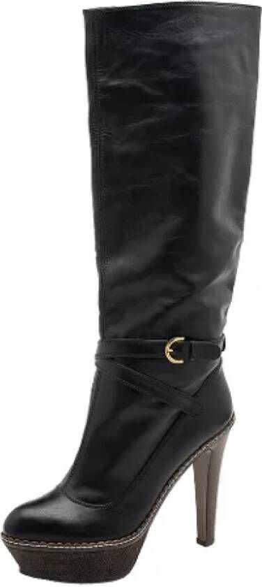 Sergio Rossi Pre-owned Leather boots Black Dames