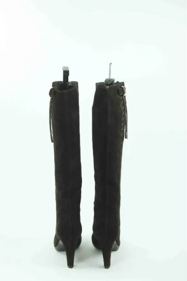 Sergio Rossi Pre-owned Leather boots Brown Dames