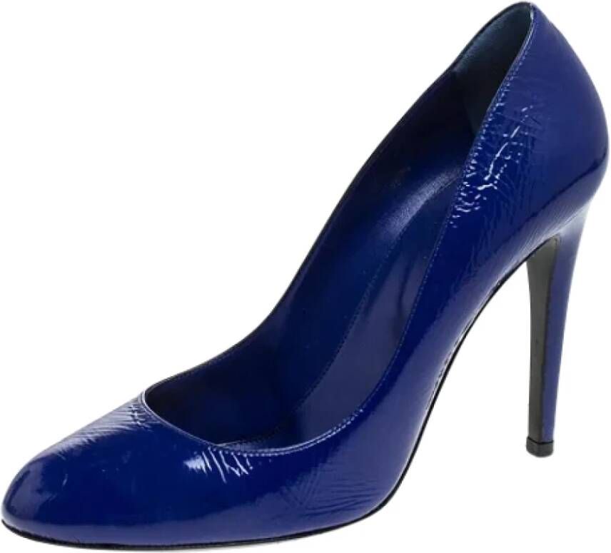 Sergio Rossi Pre-owned Leather heels Blue Dames