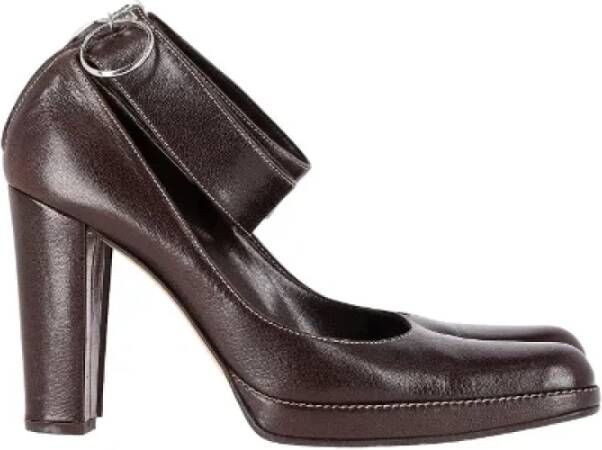 Sergio Rossi Pre-owned Leather heels Brown Dames