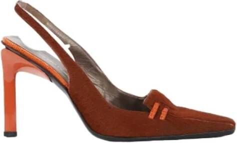 Sergio Rossi Pre-owned Leather heels Brown Dames
