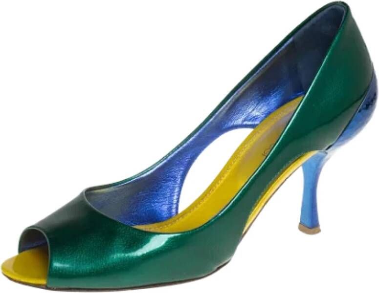 Sergio Rossi Pre-owned Leather heels Green Dames