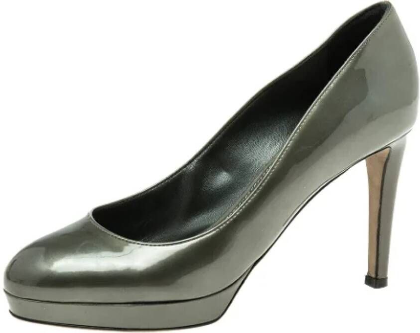 Sergio Rossi Pre-owned Leather heels Green Dames