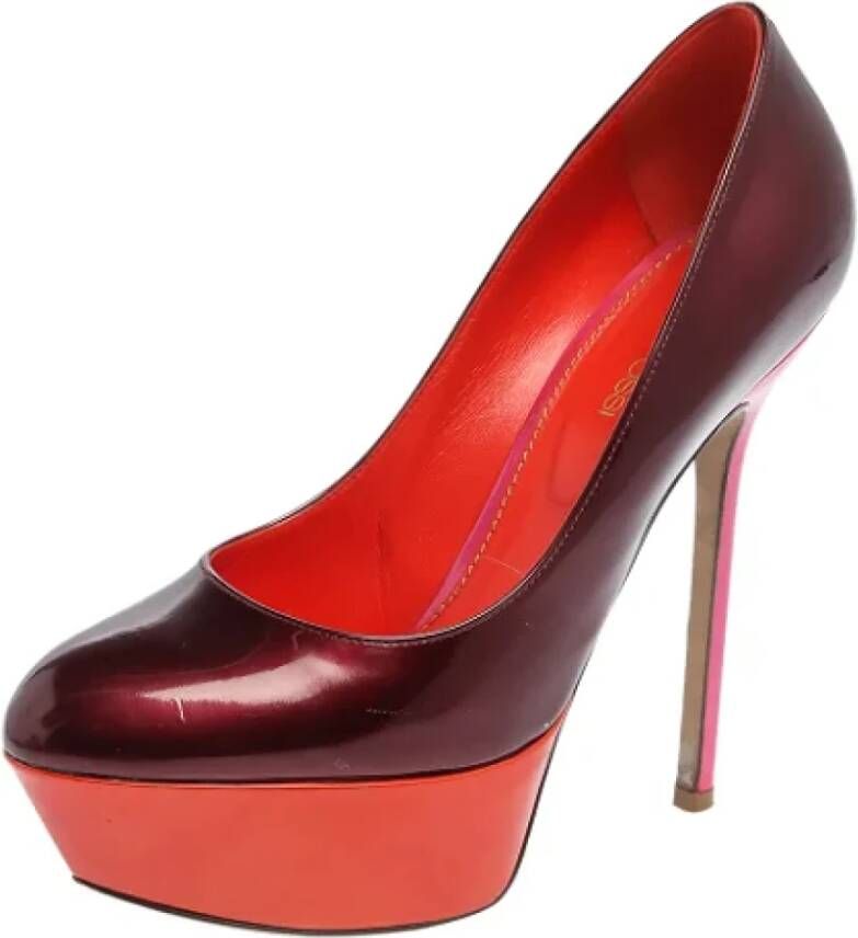 Sergio Rossi Pre-owned Leather heels Red Dames