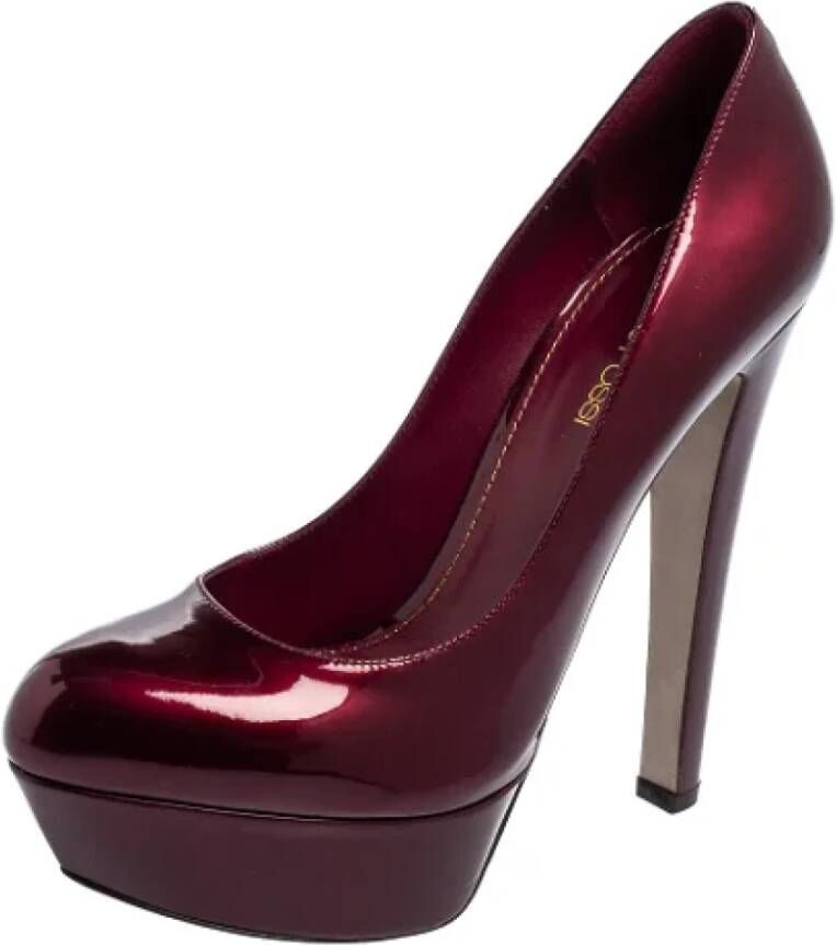 Sergio Rossi Pre-owned Leather heels Red Dames