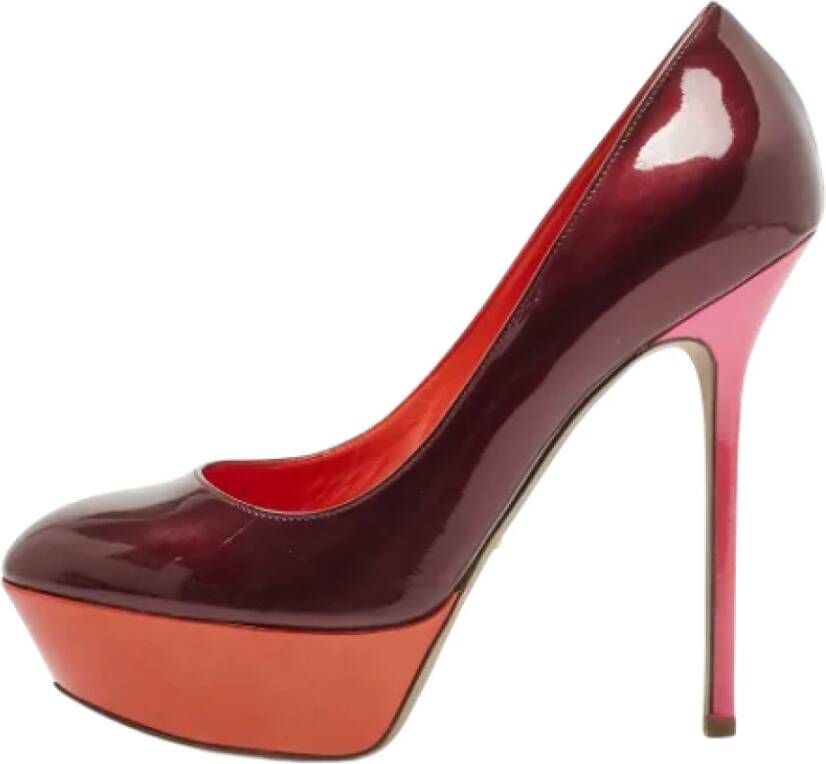 Sergio Rossi Pre-owned Leather heels Red Dames