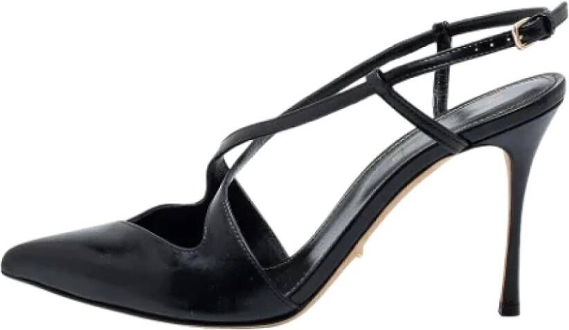 Sergio Rossi Pre-owned Leather sandals Black Dames