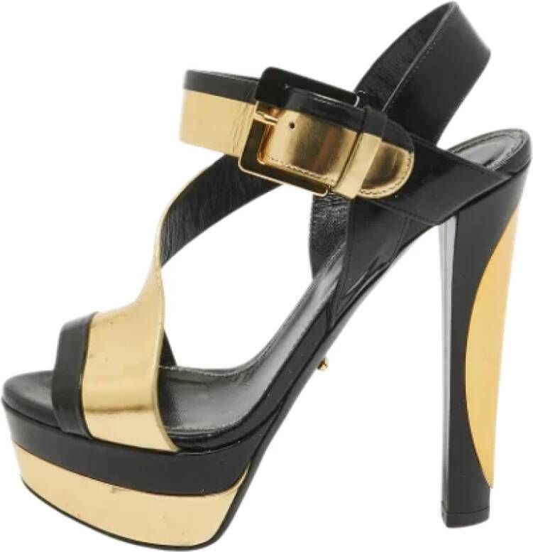 Sergio Rossi Pre-owned Leather sandals Black Dames