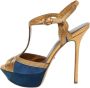 Sergio Rossi Pre-owned Leather sandals Blue Dames - Thumbnail 1