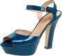 Sergio Rossi Pre-owned Leather sandals Blue Dames - Thumbnail 1