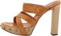 Sergio Rossi Pre-owned Leather sandals Brown Dames - Thumbnail 1
