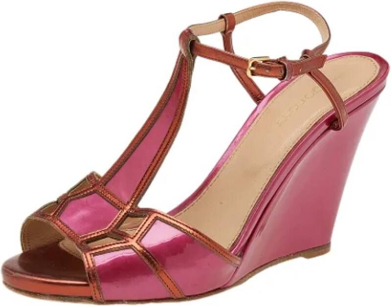 Sergio Rossi Pre-owned Leather sandals Pink Dames