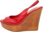 Sergio Rossi Pre-owned Leather sandals Red Dames - Thumbnail 1