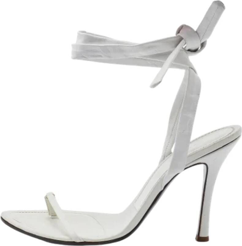 Sergio Rossi Pre-owned Leather sandals White Dames