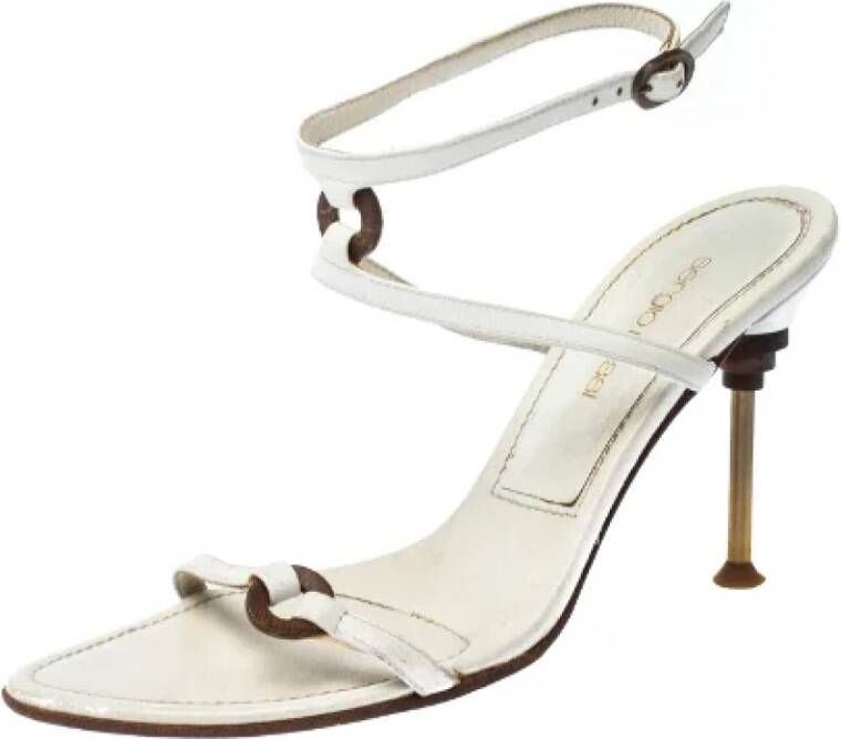 Sergio Rossi Pre-owned Leather sandals White Dames