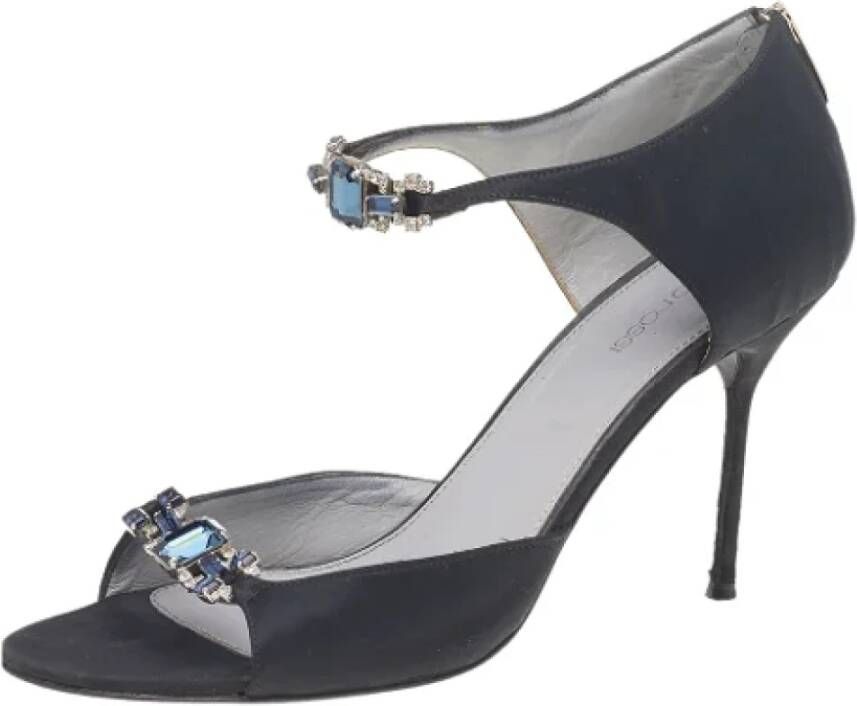 Sergio Rossi Pre-owned Satin heels Black Dames